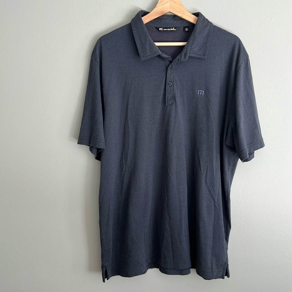 Travis Mathew Men’s Zinna Polo Pima Cotton Blend Xxl In Navy Blue